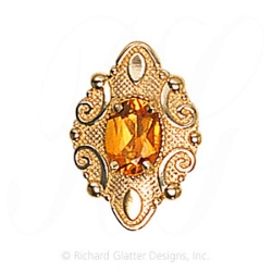 GS506 CIT - 14 Karat Gold Citrine Slide 